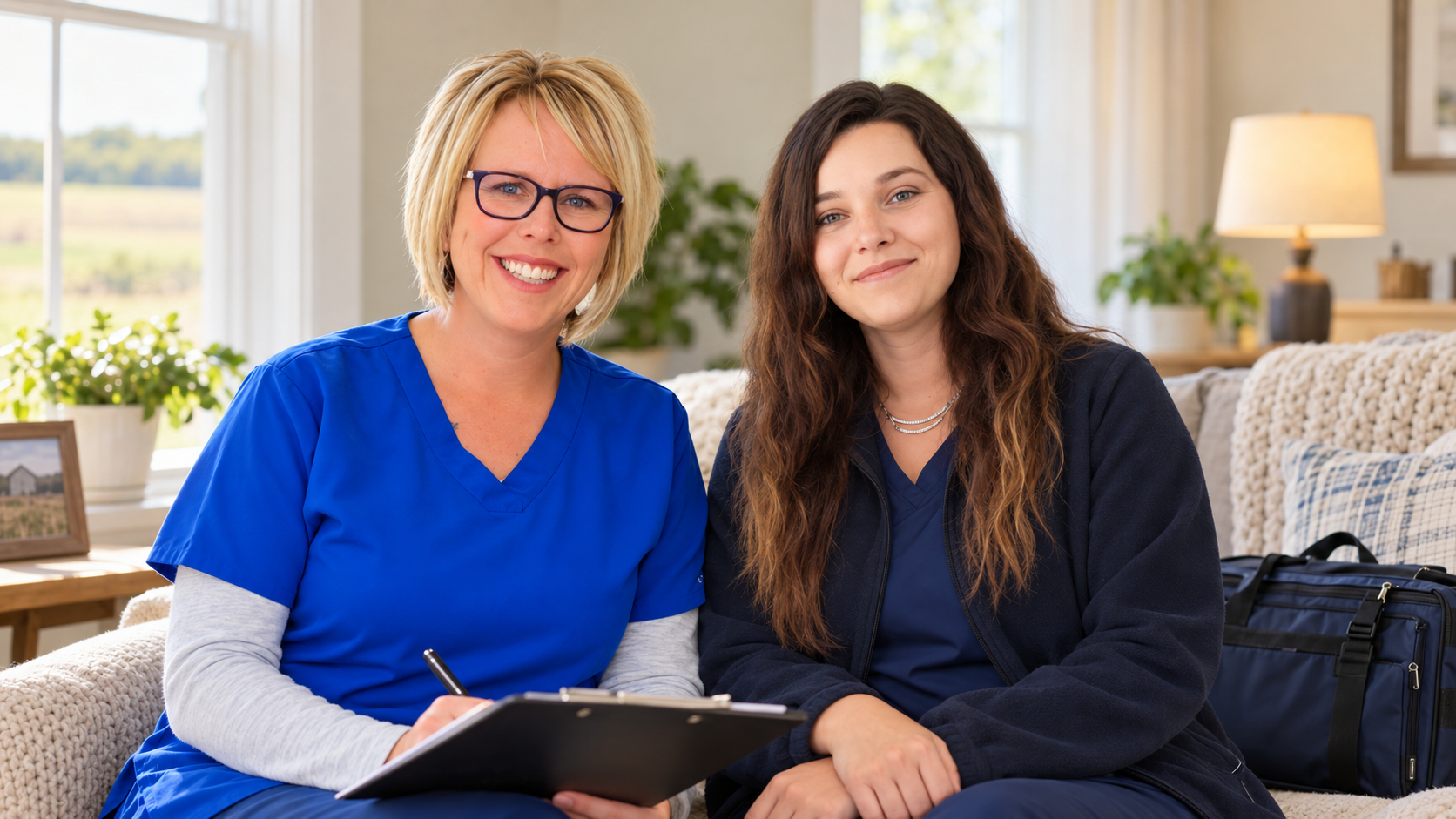 County Health Services home health employees in a home setting